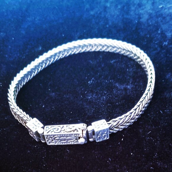 Jewelry - Sterling Silver  Braided Bracelet, Unisex, 26.40g